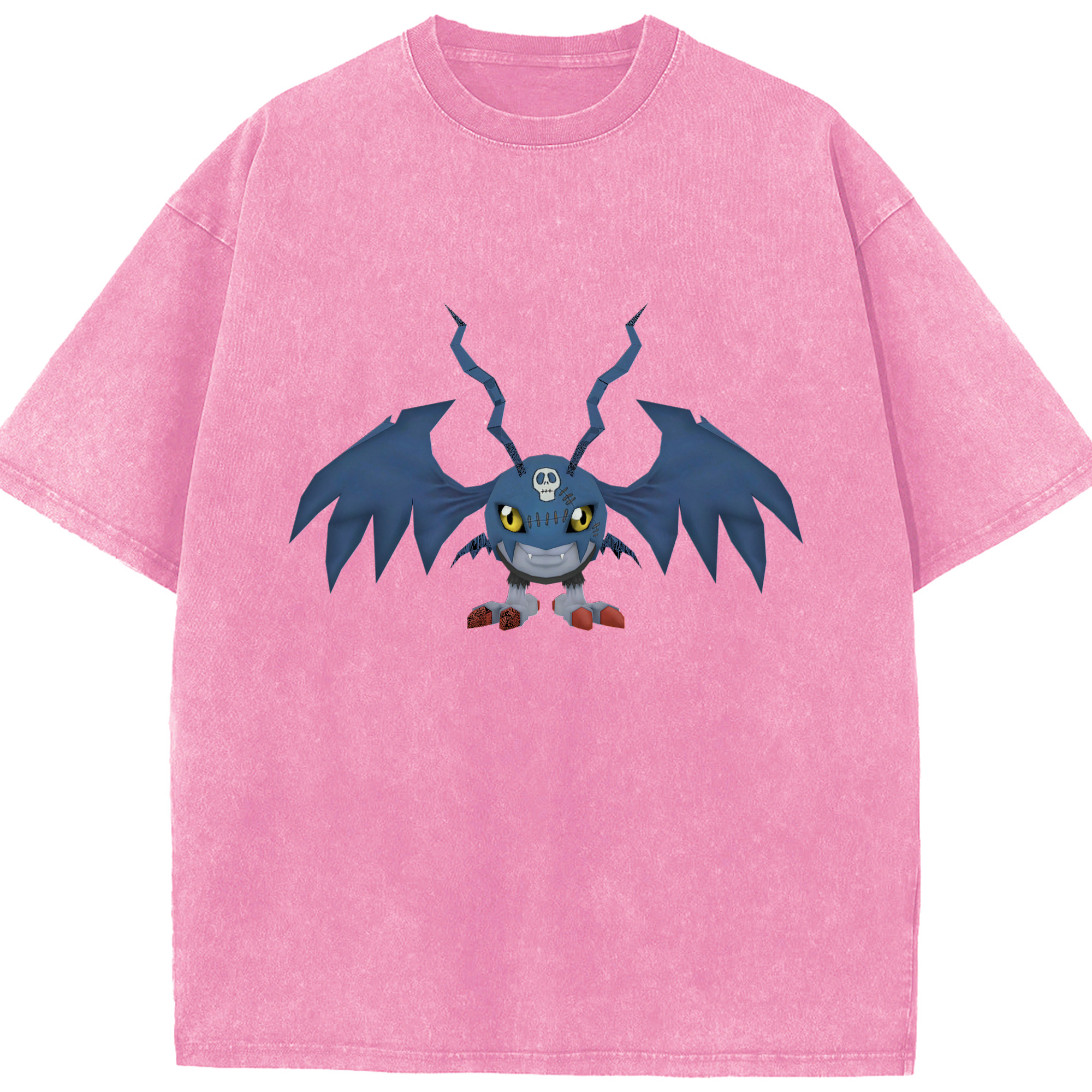 （画像用） Digimon デジタルモンスター/デジモン 綿100% ヴィンテージ風 半袖Tシャツ（フロントプリント）